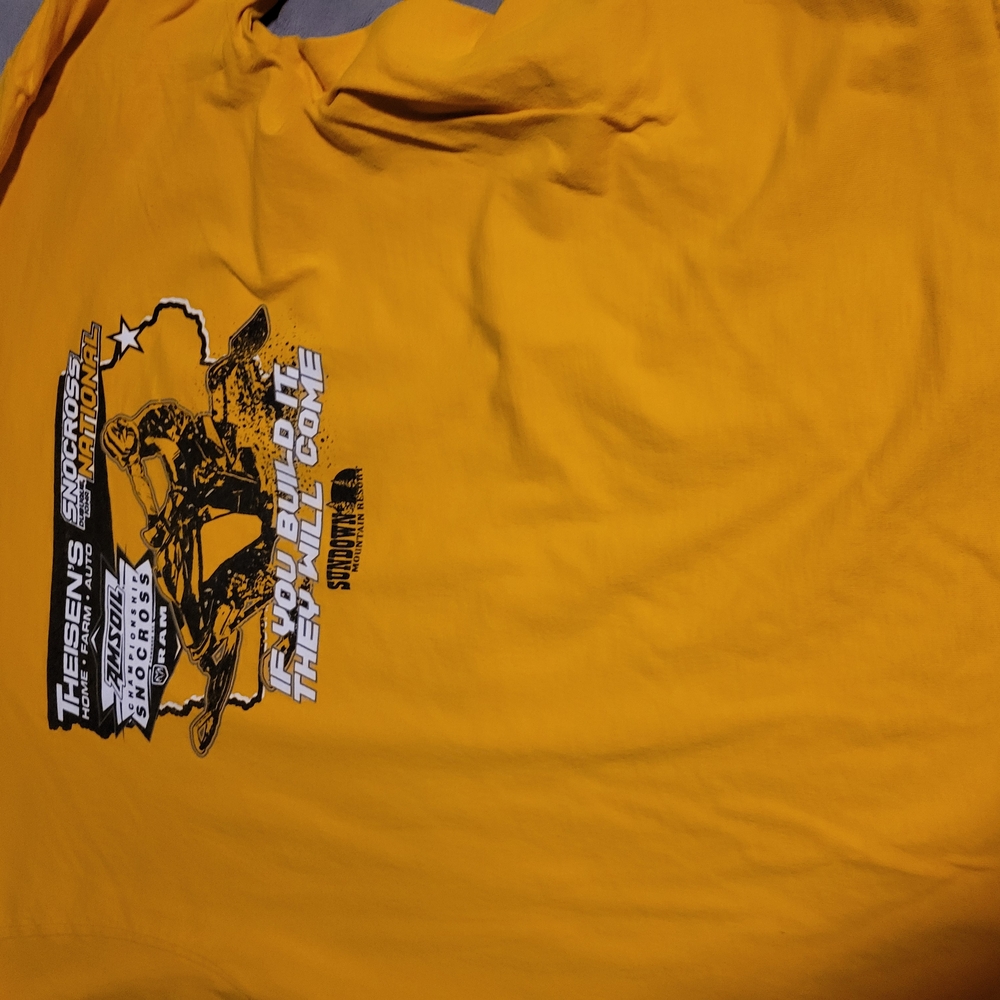 Yellow Long Sleeve Tee with Graphic Design